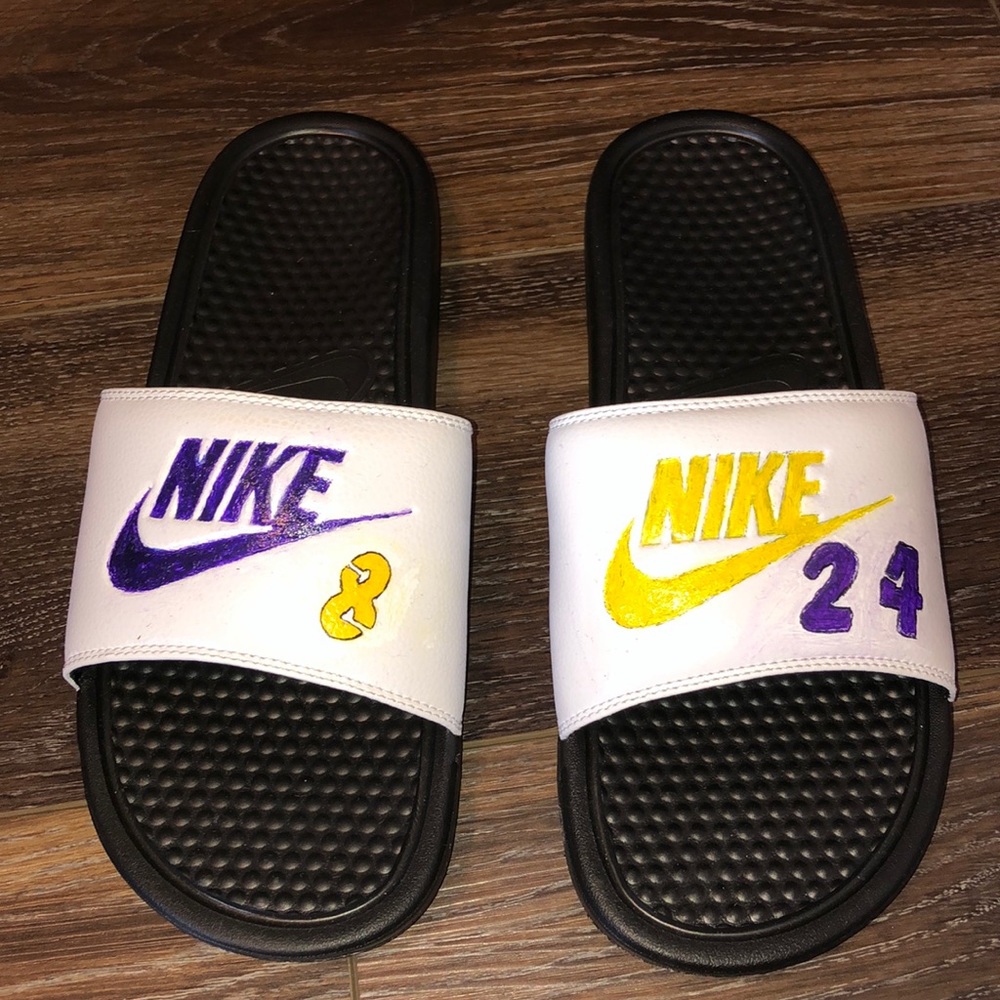 Custom Kobe tribute Nike slides